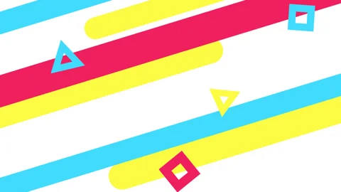 Colorful Geometric Pattern Loop Flowing Diagonally Stock Footage 332521312