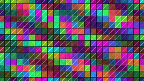 Colorful geometric pattern made from small squares Stock Footage 338426017