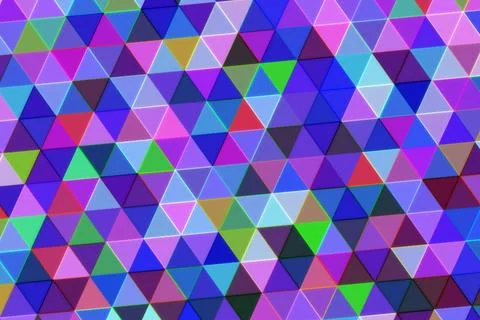 Colorful geometric pattern made of small triangles Stock Illustration