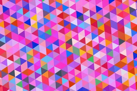 Colorful geometric pattern made of small triangles and squares Stock Photos
