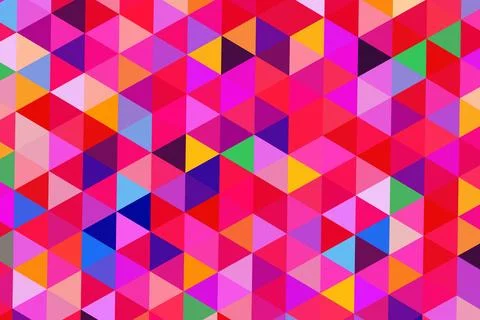 Colorful geometric pattern made of small triangles and squares Stock Photos