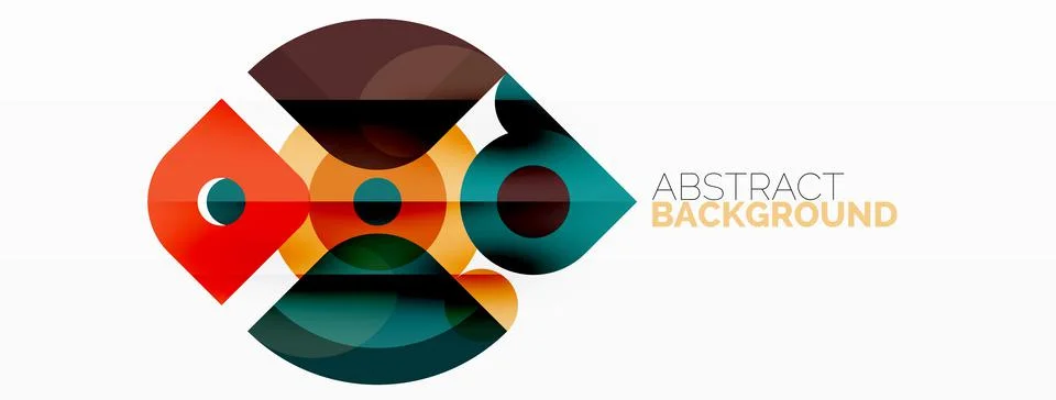 Colorful geometric pattern, minimal abstract background for wallpaper, banner Stock Illustration