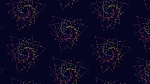 Colorful geometric pattern with overlapping triangles Stock Footage 285677585