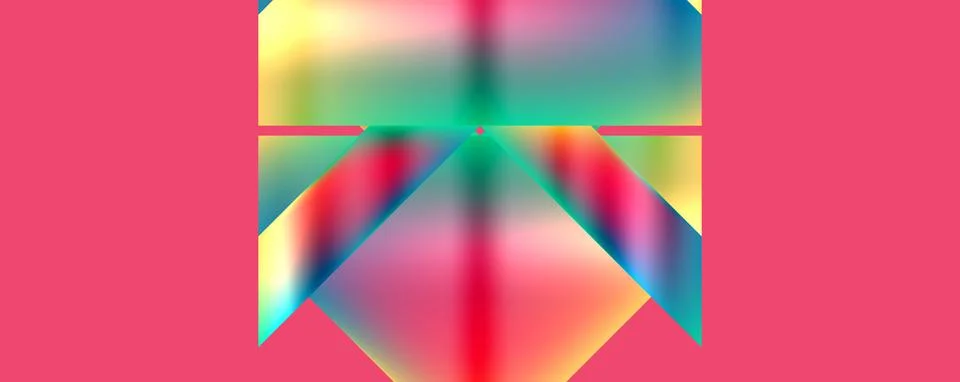 A colorful geometric pattern on a pink background Stock Illustration