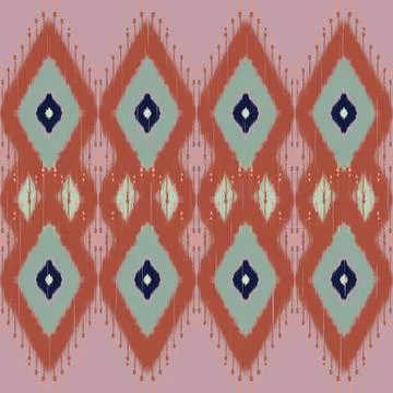 Colorful geometric pattern with pink background and diamonds Stock Illustration