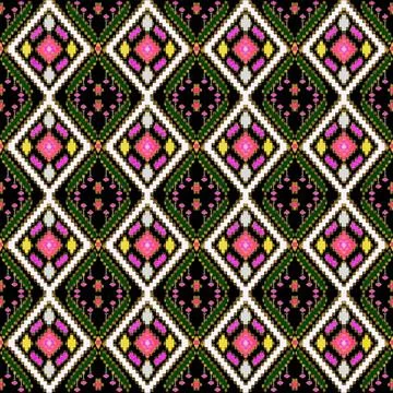 Colorful geometric pattern with pink, black, and white shapes Stock Illustration