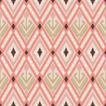 Colorful geometric pattern with pink green and black details Stock Illustration