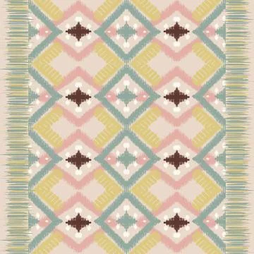 Colorful geometric pattern with pink green and gray shades Stock Illustration