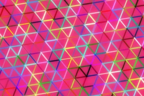 Colorful geometric pattern of pink triangles and lines イラスト素材
