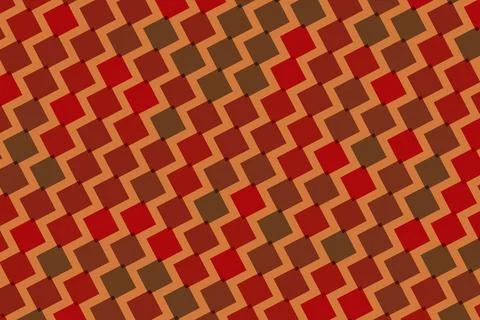 Colorful geometric pattern with red and brown squares Illustrazione stock