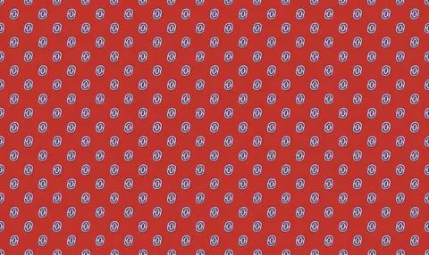 Colorful geometric pattern with red background and small shapes Stock Illustration