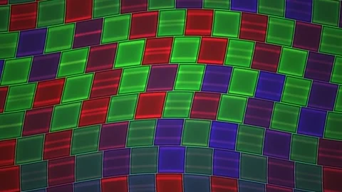 Colorful geometric pattern with red green and blue squares. Stock Footage 335507798