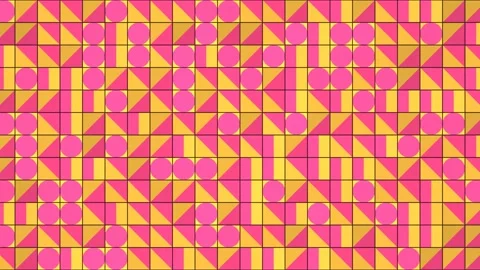 Colorful geometric pattern with shapes and bright colors Stock Footage 338177316