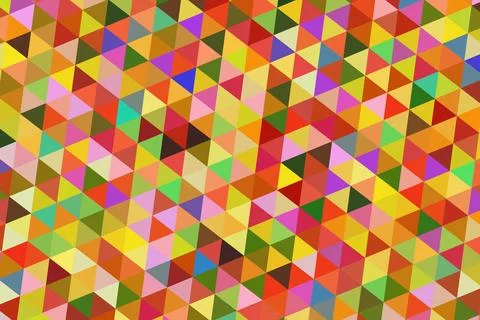 Colorful geometric pattern with small cubes and triangles Stock Illustration