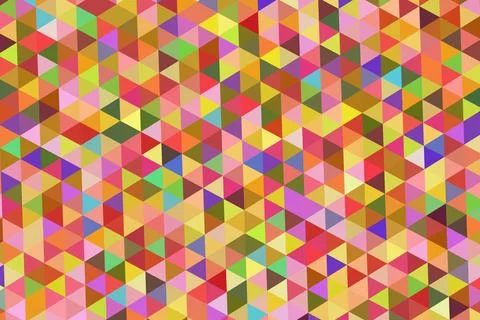 Colorful geometric pattern with small cubes in bright shades Stock Illustration