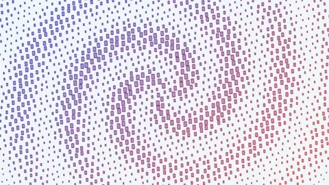 Colorful geometric pattern with small squares in gradient transition design Stock Footage 348717867