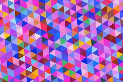 Colorful geometric pattern with small triangles and bright shades Illustrazione stock