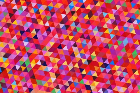 Colorful geometric pattern of small triangles and squares Illustrazione stock