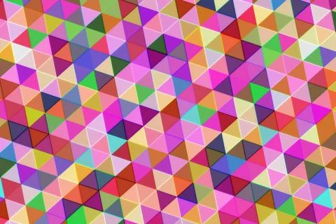 Colorful geometric pattern with small triangles and squares イラスト素材