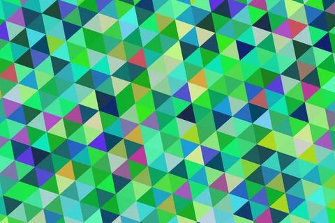 Colorful geometric pattern of small triangles and cubes Stock Illustration