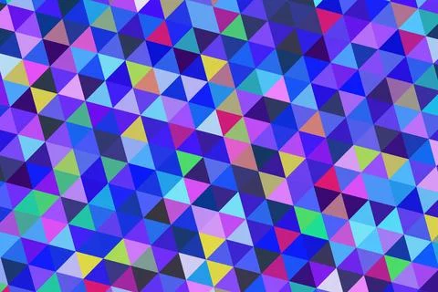 Colorful geometric pattern with small triangles in vibrant shades Stock Illustration