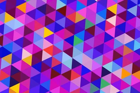 Colorful geometric pattern of small triangles and squares Stock Photos
