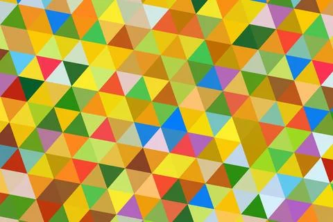 Colorful geometric pattern of small triangles in vibrant shades Stock Photos