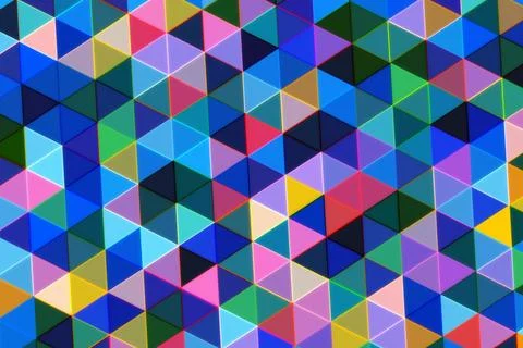 Colorful geometric pattern with small triangles and squares Stock Photos