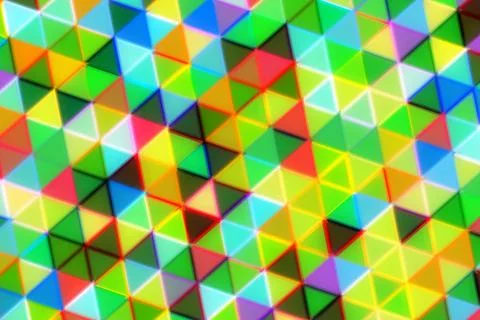 Colorful geometric pattern of small triangles and cubes Stock Photos