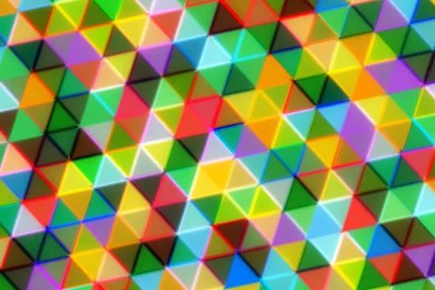Colorful geometric pattern of small triangles and pyramids Stock Photos