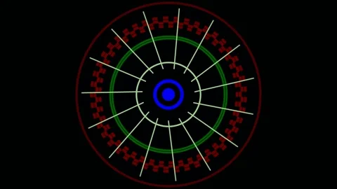 Colorful geometric pattern spinning in seamless loop for Stock Footage 340547380