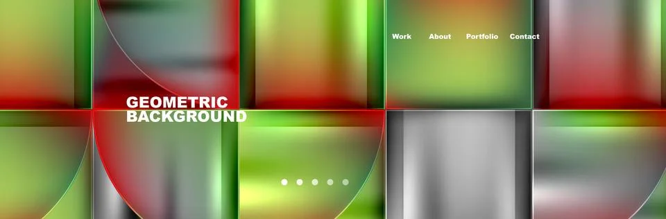 Colorful geometric pattern of square shapes with fluid and symmetrical design Illustrazione stock