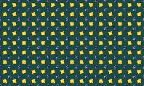 Colorful geometric pattern with squares and dots on dark background Stock Illustration