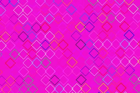 Colorful geometric pattern with squares on pink background 스톡 일러스트