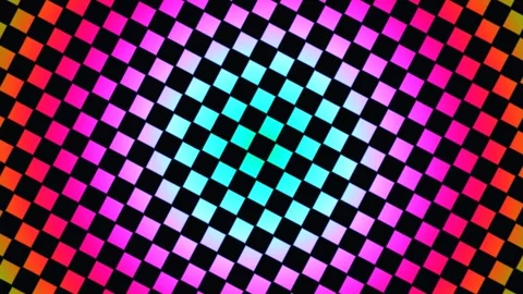 Colorful geometric pattern with squares in vibrant hues Stock Footage 338169615