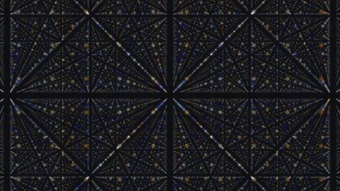 Colorful geometric pattern with star-like elements and Stock Footage 339347990