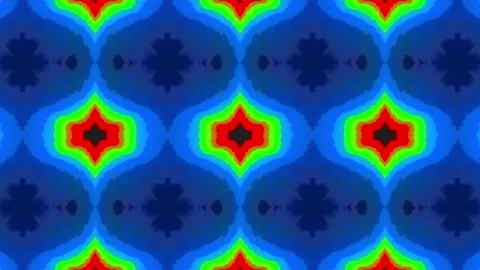 Colorful Geometric Pattern with Symmetrical Design and Bright Colors Stock Footage 337227047