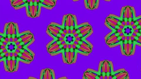 Colorful geometric pattern with symmetrical star shapes. Vibrant abstract design Stock Illustration