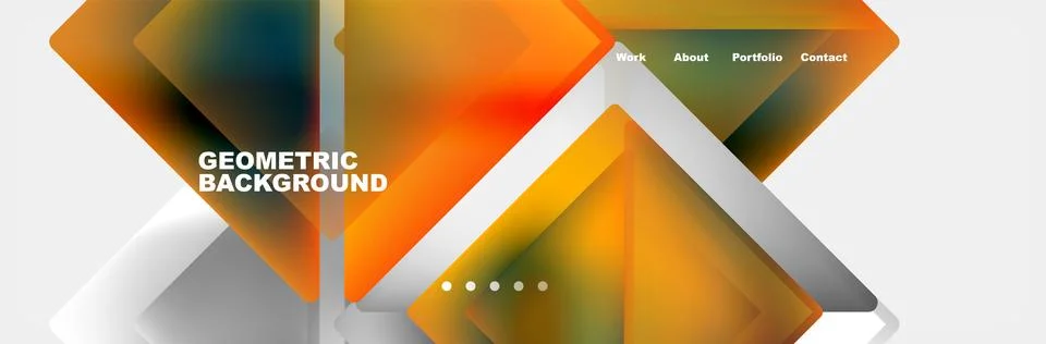 Colorful geometric pattern with triangles and lines on a white background Stock Illustration