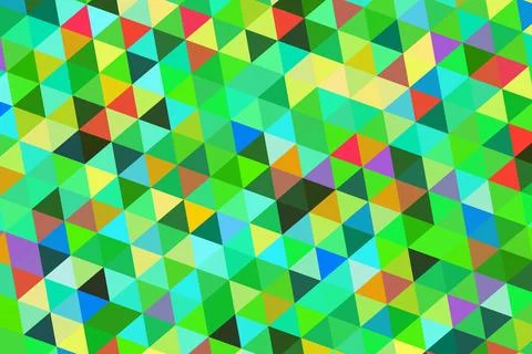 Colorful geometric pattern with triangles and vibrant shades Ilustração Stock