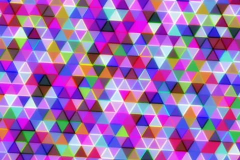 Colorful geometric pattern with triangles and bright shades Stock Illustration