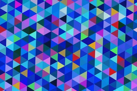 Colorful geometric pattern with triangles and cubes Stock Illustration
