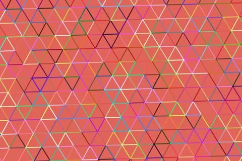 Colorful geometric pattern with triangles and lines Stock Illustration