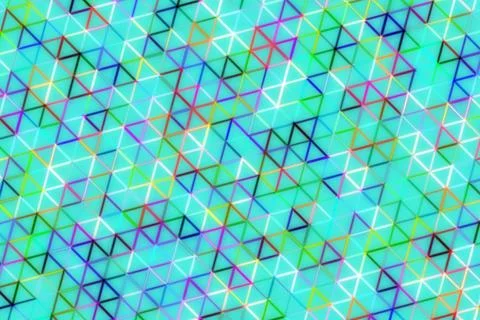 Colorful geometric pattern with triangles and lines Stock Illustration