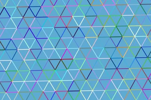 Colorful geometric pattern with triangles and lines on blue Stock-Illustration