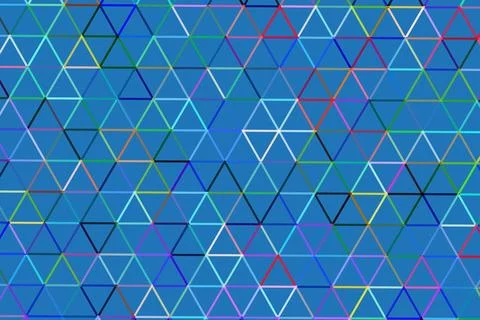 Colorful geometric pattern of triangles and lines Stock Illustration