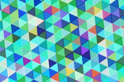 Colorful geometric pattern of triangles and squares Stock Illustration