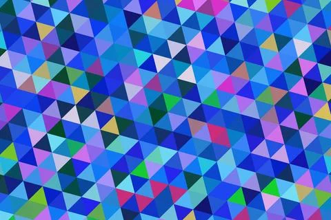 Colorful geometric pattern with triangles and bright shades Stock Illustration