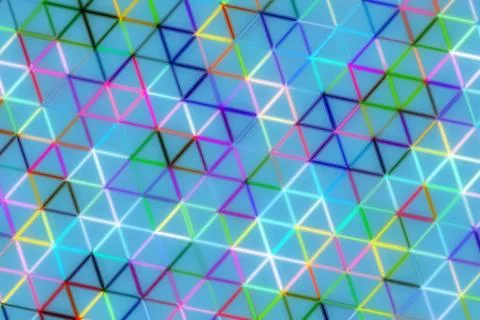 Colorful geometric pattern with triangles and lines Stock Illustration