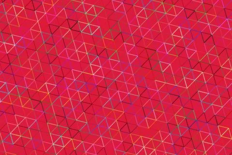 Colorful geometric pattern with triangles and lines Stock Illustration